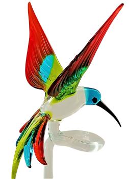 Orchideenstab - Kolibri (normale Ausführung / grün-hellblau-rot)